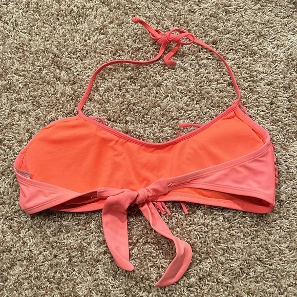 Neon Orange Bikini Top with Fringe | Fringe | Neon Bikini | Bright | Swim - Picture 7 of 14